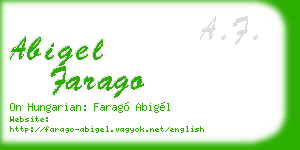 abigel farago business card